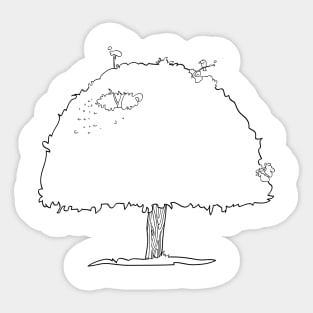 Tree and bird Sticker